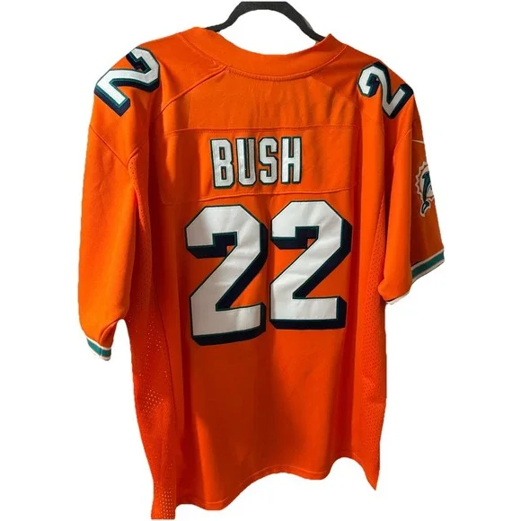 NFL Nike Miami Dolphins Bush 22 On FieldPlayers Stitched Orange
